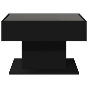 LED Couchtisch Schwarz 70x50 cm