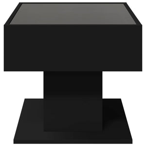 LED Couchtisch Schwarz 70x50 cm