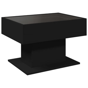 LED Couchtisch Schwarz 70x50 cm