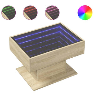 LED Couchtisch Sonoma Eiche 70x50 cm