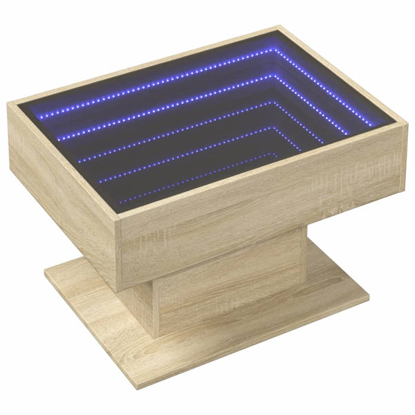 LED Couchtisch Sonoma Eiche 70x50 cm