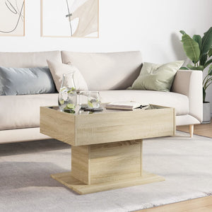 LED Couchtisch Sonoma Eiche 70x50 cm