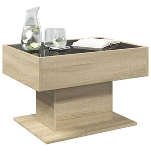 LED Couchtisch Sonoma Eiche 70x50 cm
