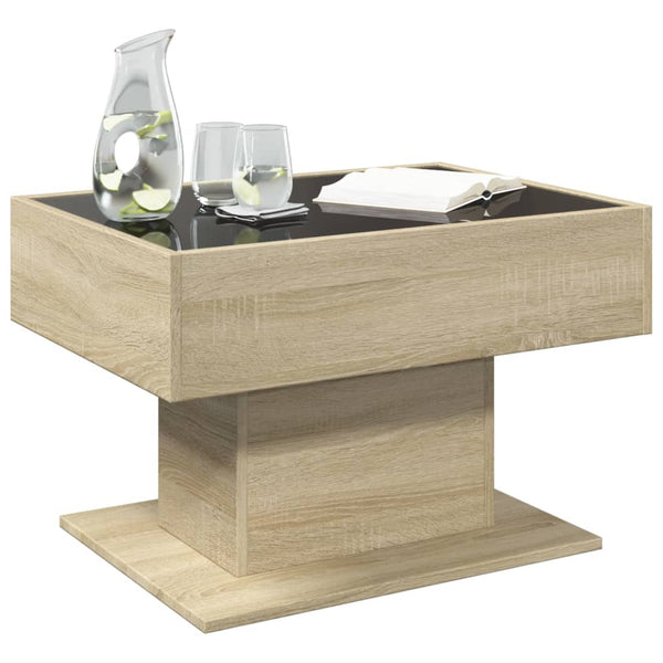 LED Couchtisch Sonoma Eiche 70x50 cm