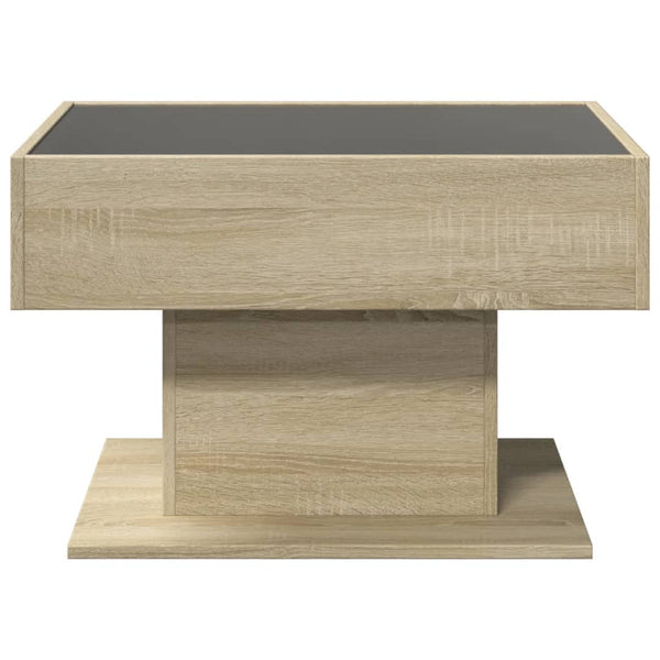 LED Couchtisch Sonoma Eiche 70x50 cm