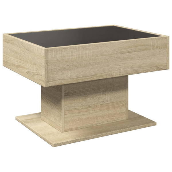 LED Couchtisch Sonoma Eiche 70x50 cm