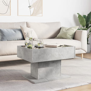 LED Couchtisch Betongrau 70x50 cm