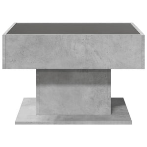 LED Couchtisch Betongrau 70x50 cm