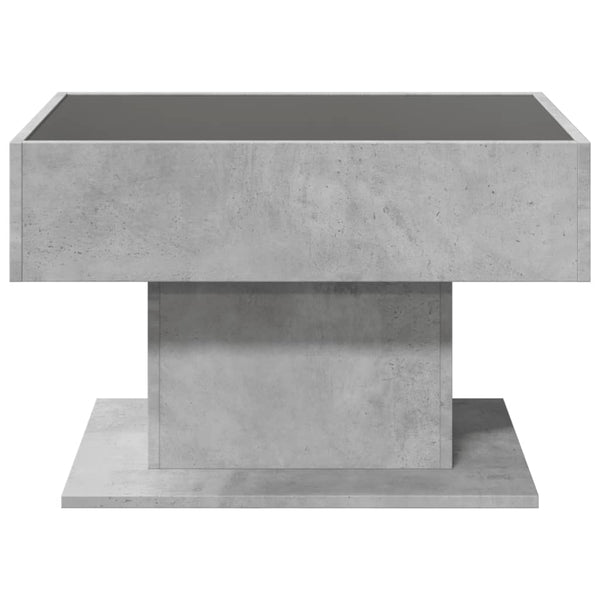 LED Couchtisch Betongrau 70x50 cm