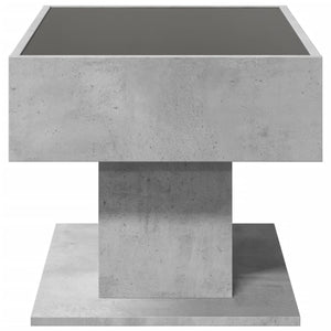 LED Couchtisch Betongrau 70x50 cm