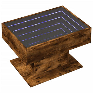 LED Couchtisch Räuchereiche 70x50 cm