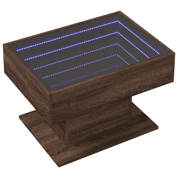 LED Couchtisch Eichenoptik 70x50 cm