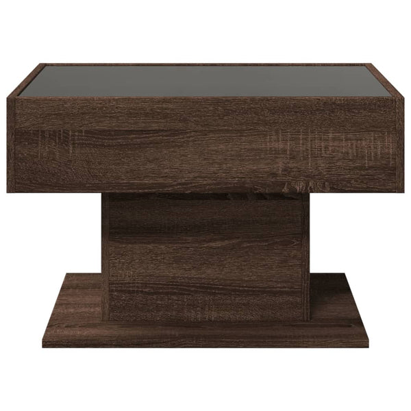 LED Couchtisch Eichenoptik 70x50 cm