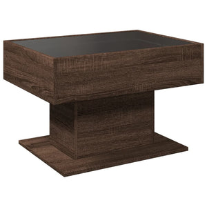 LED Couchtisch Eichenoptik 70x50 cm