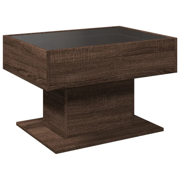 LED Couchtisch Eichenoptik 70x50 cm
