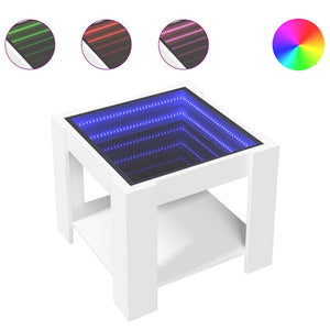 LED Couchtisch Weiß 53x53 cm