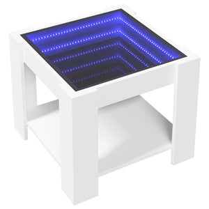 LED Couchtisch Weiß 53x53 cm