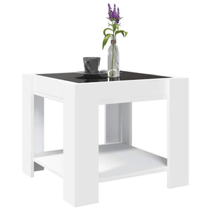LED Couchtisch Weiß 53x53 cm