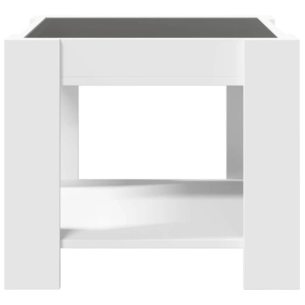 LED Couchtisch Weiß 53x53 cm