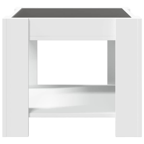 LED Couchtisch Weiß 53x53 cm