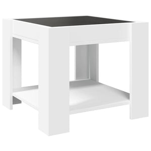LED Couchtisch Weiß 53x53 cm