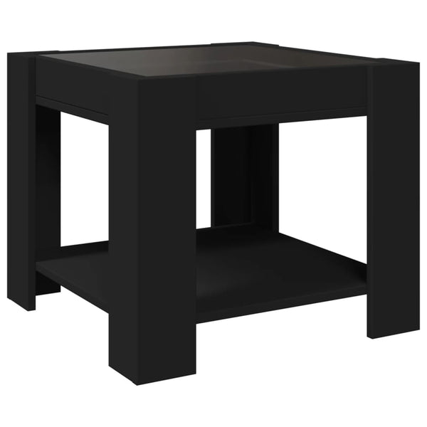 LED Couchtisch Schwarz 53x53 cm