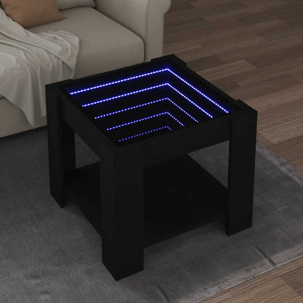 LED Couchtisch Schwarz 53x53 cm