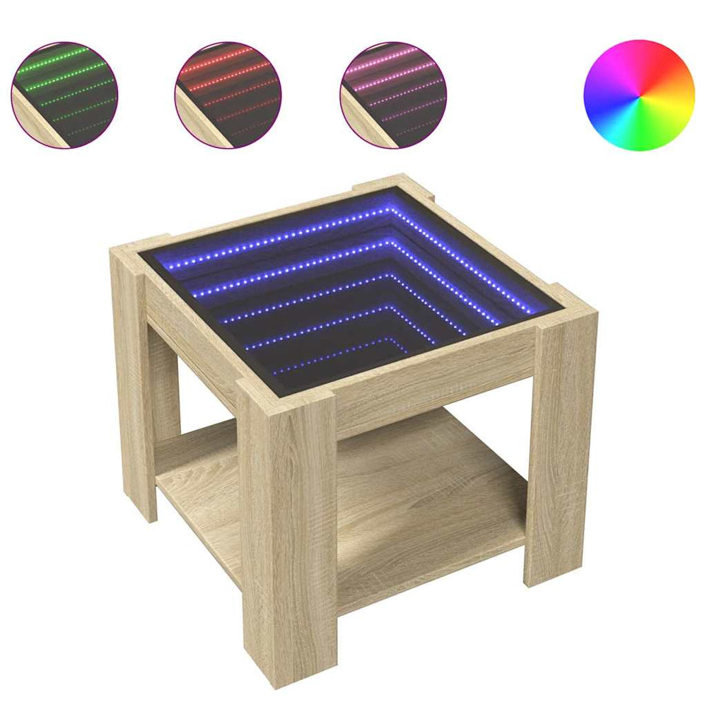 LED Couchtisch Sonoma Eiche
