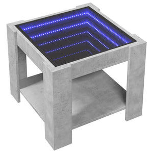 LED Couchtisch Betongrau 53x53 cm