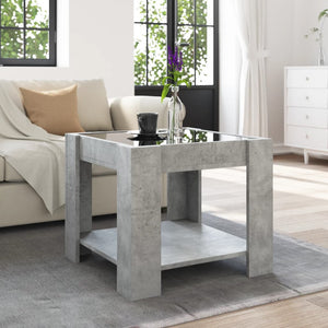 LED Couchtisch Betongrau 53x53 cm