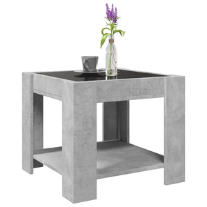 LED Couchtisch Betongrau 53x53 cm