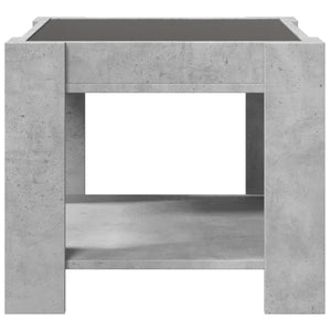 LED Couchtisch Betongrau 53x53 cm