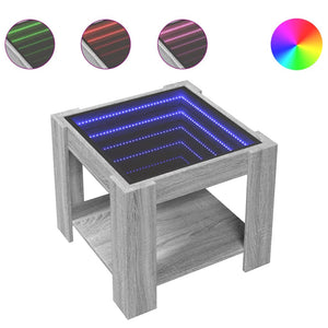 LED Couchtisch Grau Sonoma 53x53 cm