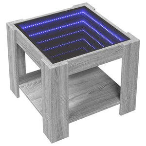 LED Couchtisch Grau Sonoma 53x53 cm