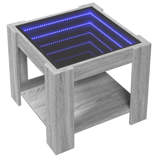 LED Couchtisch Grau Sonoma 53x53 cm