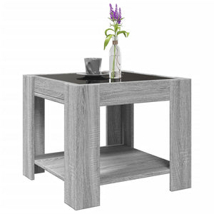 LED Couchtisch Grau Sonoma 53x53 cm