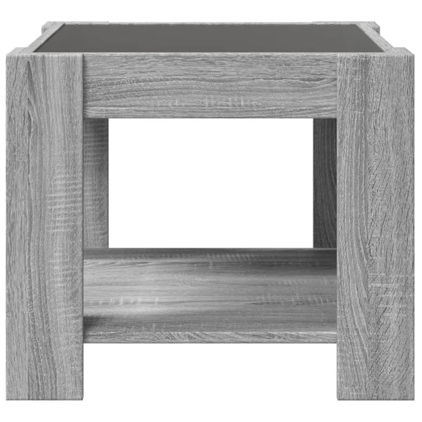 LED Couchtisch Grau Sonoma 53x53 cm