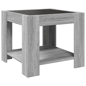 LED Couchtisch Grau Sonoma 53x53 cm
