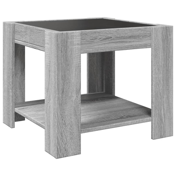 LED Couchtisch Grau Sonoma 53x53 cm