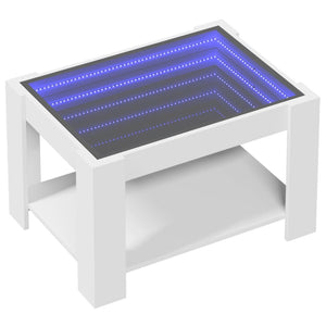 Couchtisch mit LED-Beleuchtung, Weiß