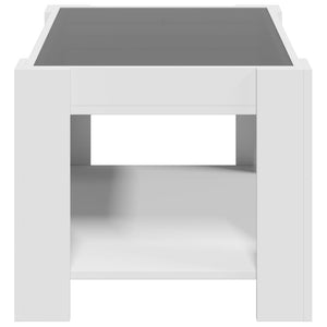 Couchtisch mit LED-Beleuchtung, Weiß