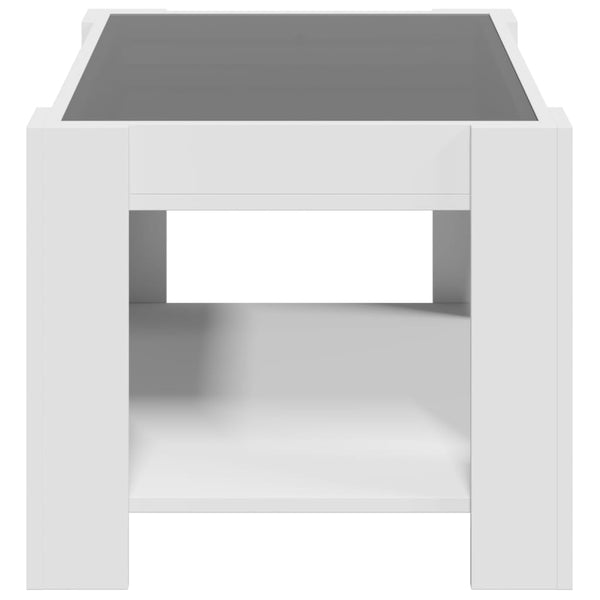 Couchtisch mit LED-Beleuchtung, Weiß