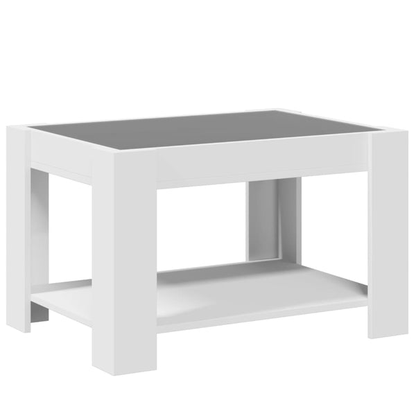Couchtisch mit LED-Beleuchtung, Weiß