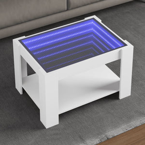 Couchtisch mit LED-Beleuchtung, Weiß