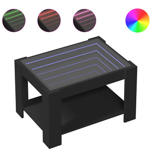 LED Couchtisch Schwarz 73x53 cm