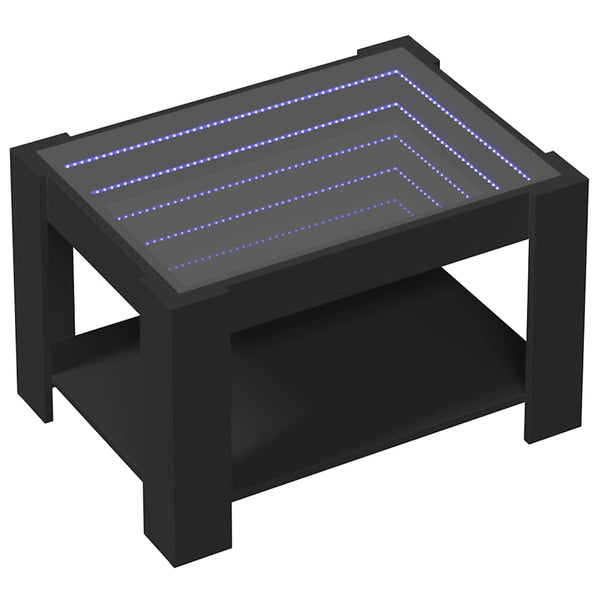 LED Couchtisch Schwarz 73x53 cm