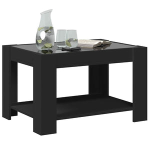 LED Couchtisch Schwarz 73x53 cm