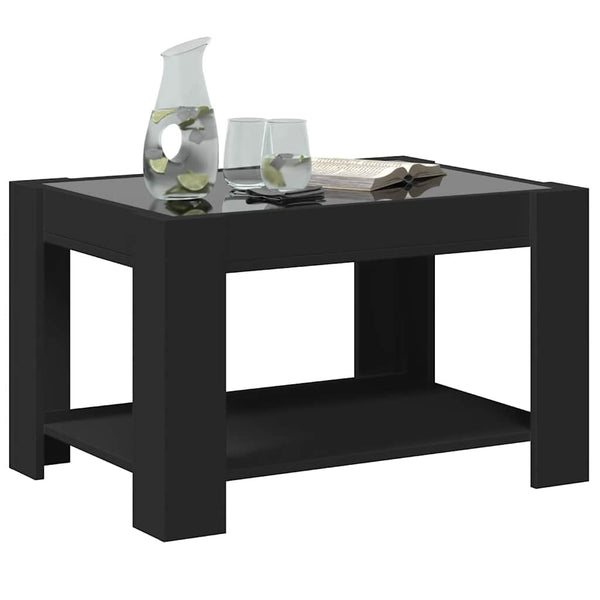 LED Couchtisch Schwarz 73x53 cm