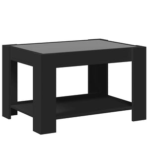 LED Couchtisch Schwarz 73x53 cm