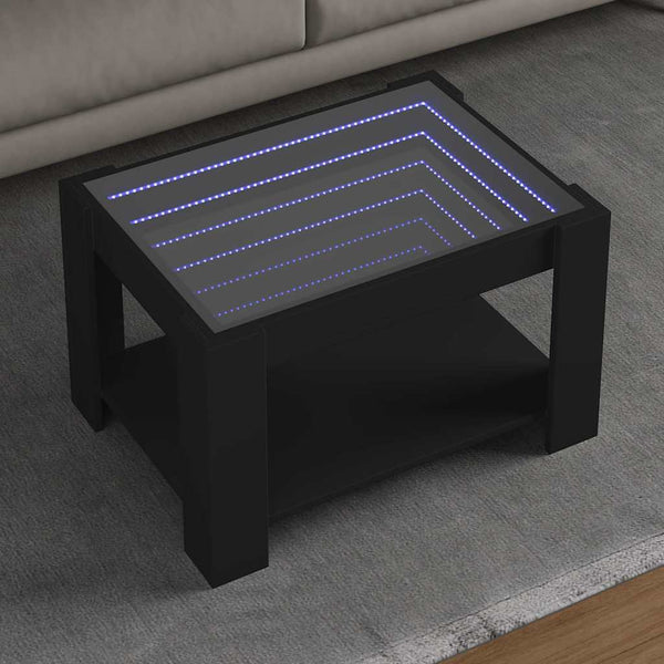 LED Couchtisch Schwarz 73x53 cm